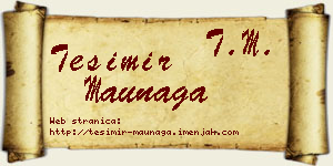 Tešimir Maunaga vizit kartica